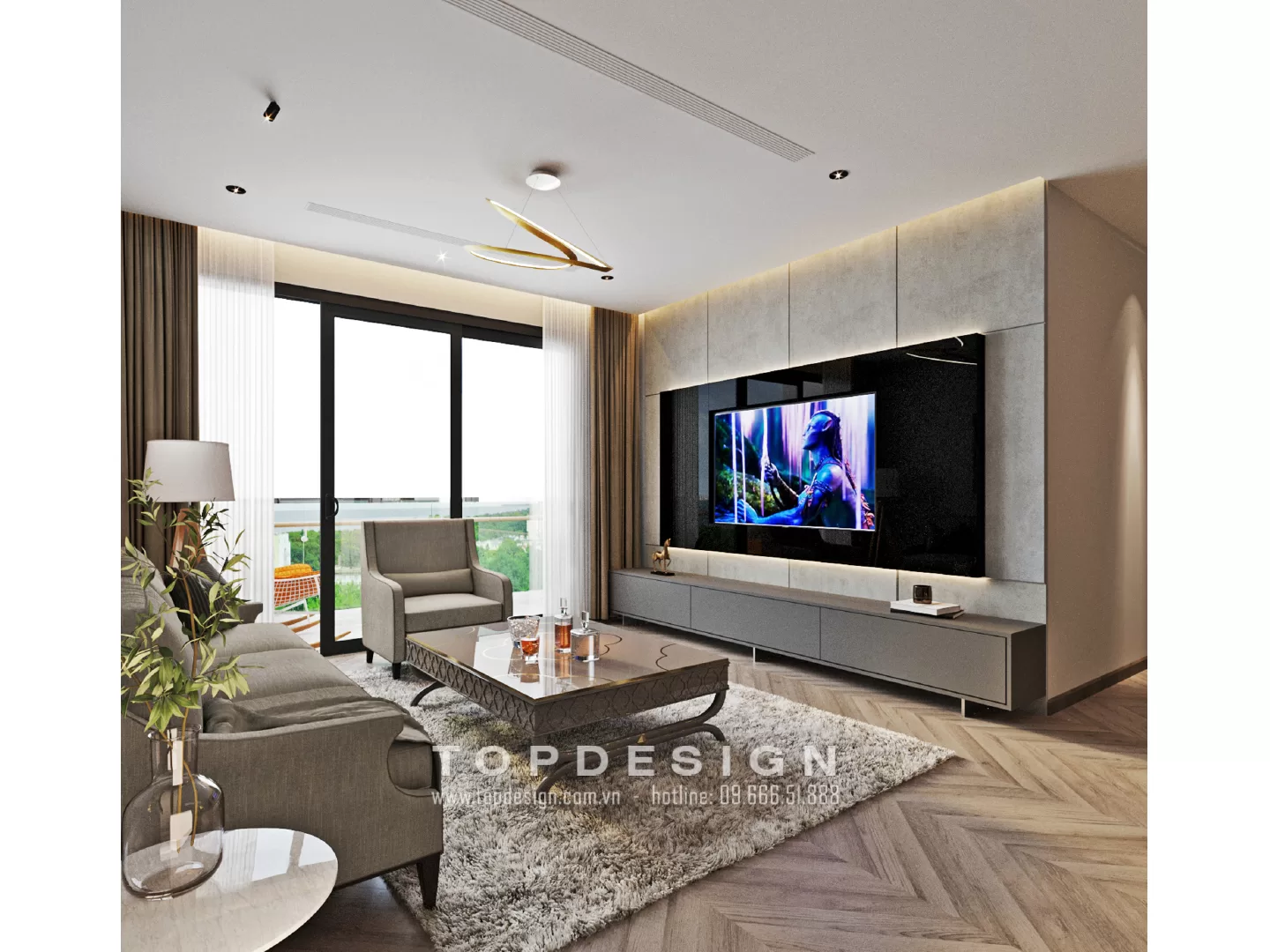 Thiết kế nội thất chung cư sang trọng - TOPDESIGN - 7