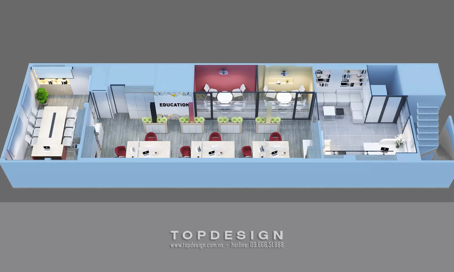 Thiết kế văn phòng Anh ngữ - TOPDESIGN - 10