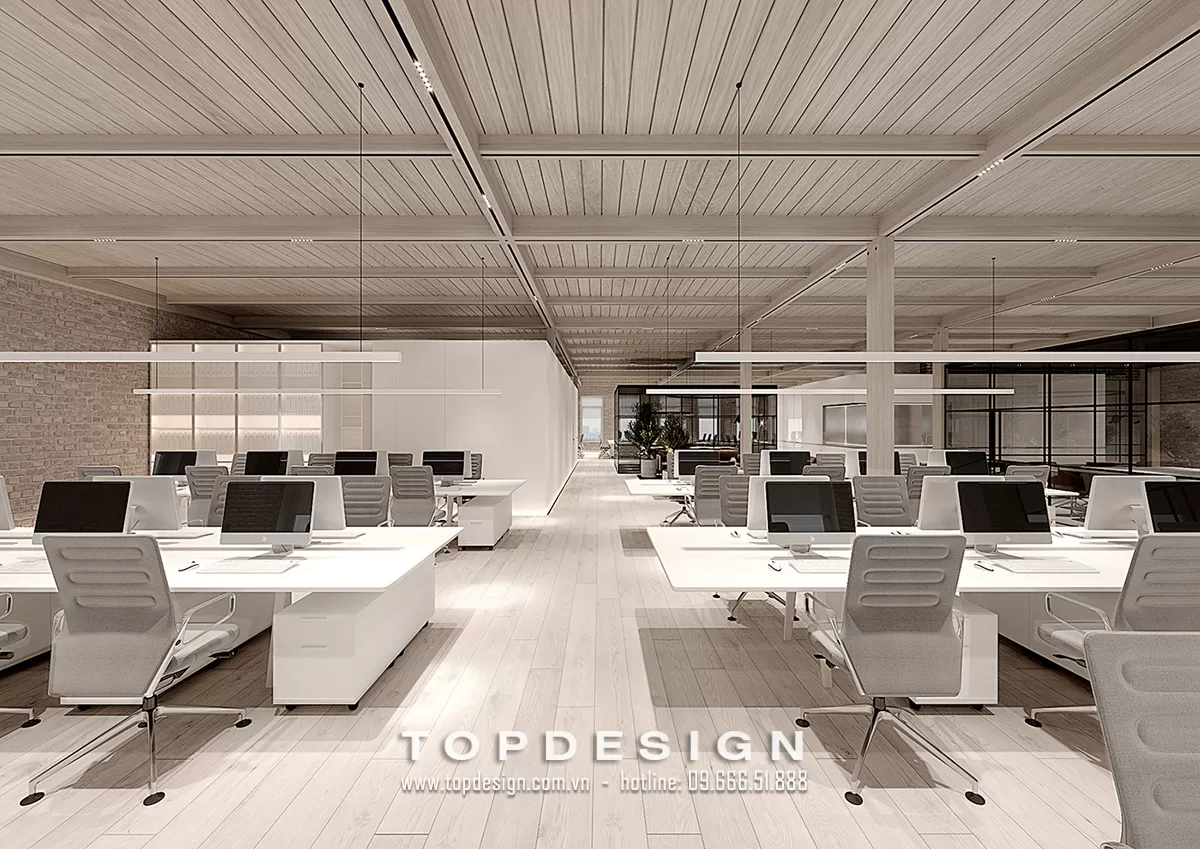 Thiết kế văn phòng gỗ tự nhiên - TOPDESIGN - 5
