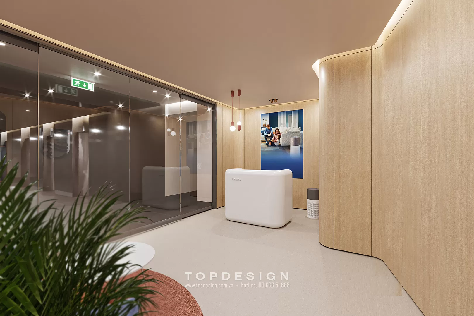 Thiết kế văn phòng gỗ tự nhiên - TOPDESIGN - 1