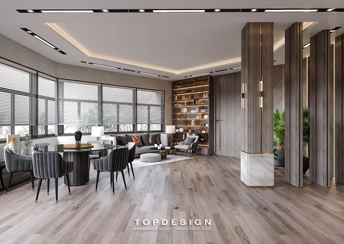 Thiết kế văn phòng gỗ tự nhiên - TOPDESIGN - 8