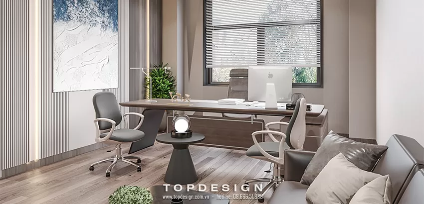 Thiết kế văn phòng gỗ tự nhiên - TOPDESIGN - 14