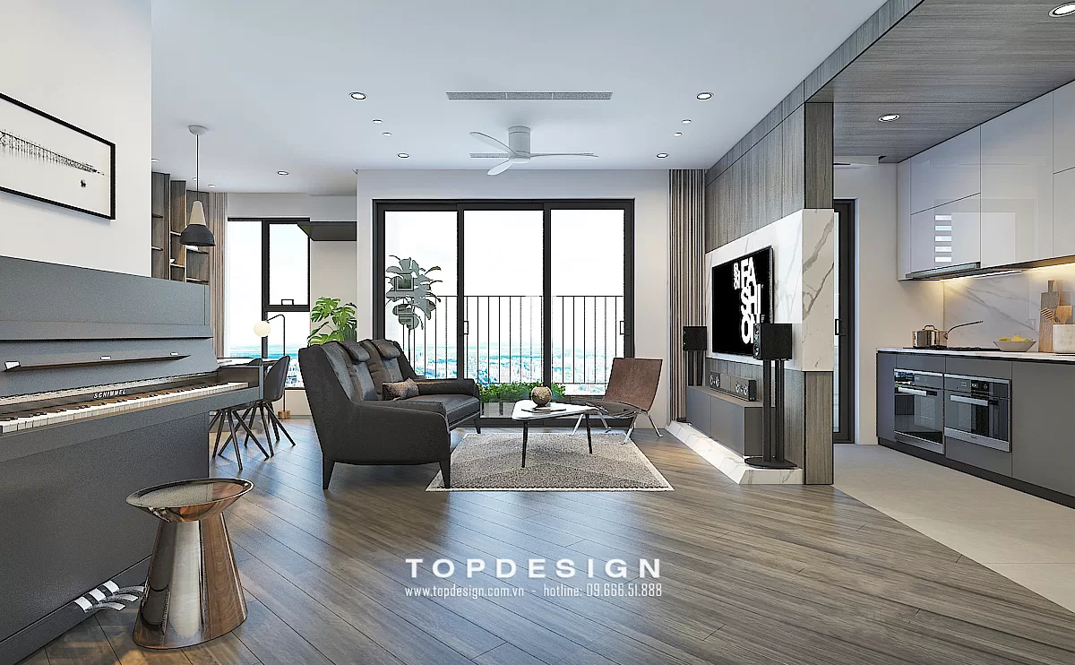 Mẫu nội thất chung cư 2 ngủ - TOPDESIGN - 11