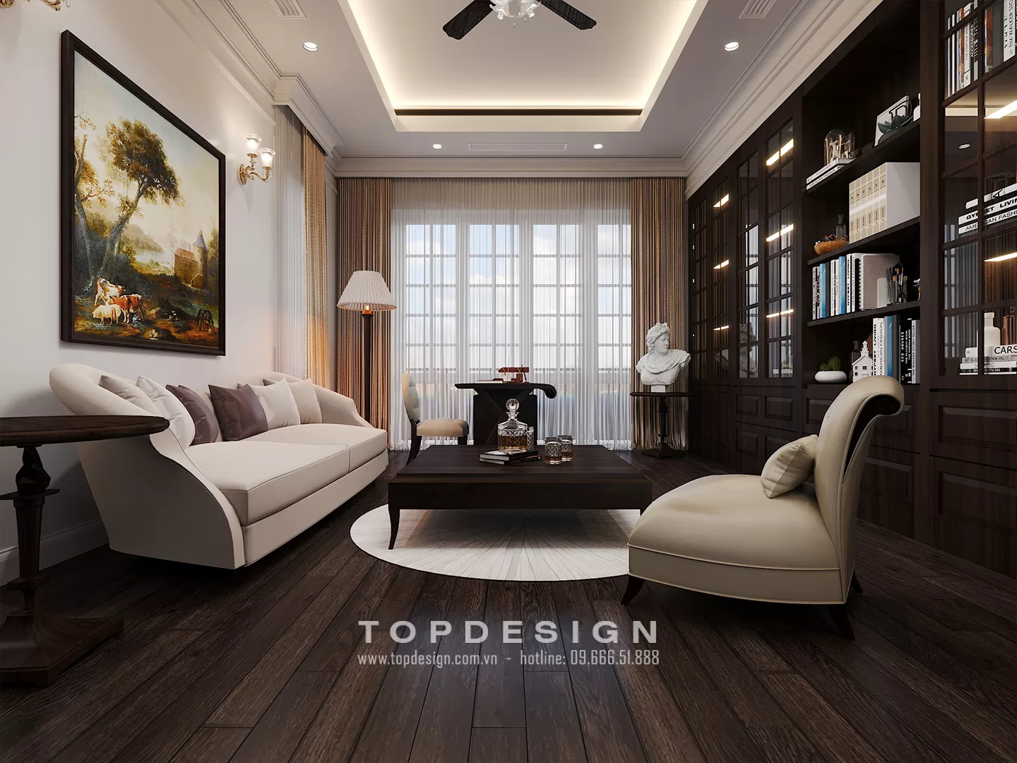 Thiết kế phòng khách tân cổ điển - TOPDESIGN - 4