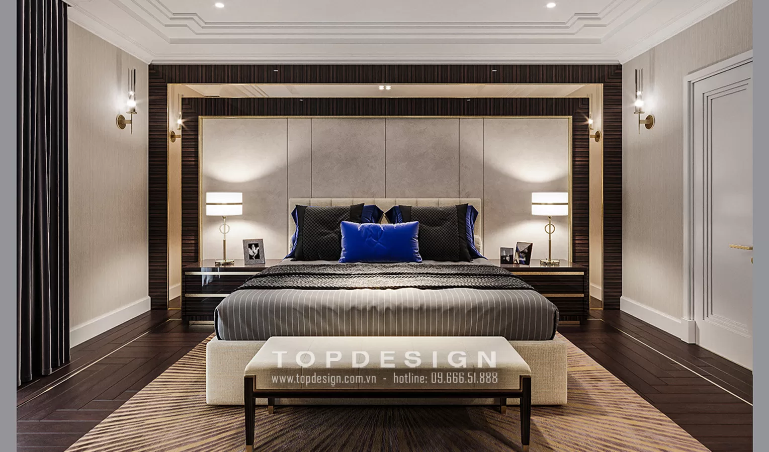 Thiết kế phòng ngủ tân cổ điển - TOPDESIGN - 6