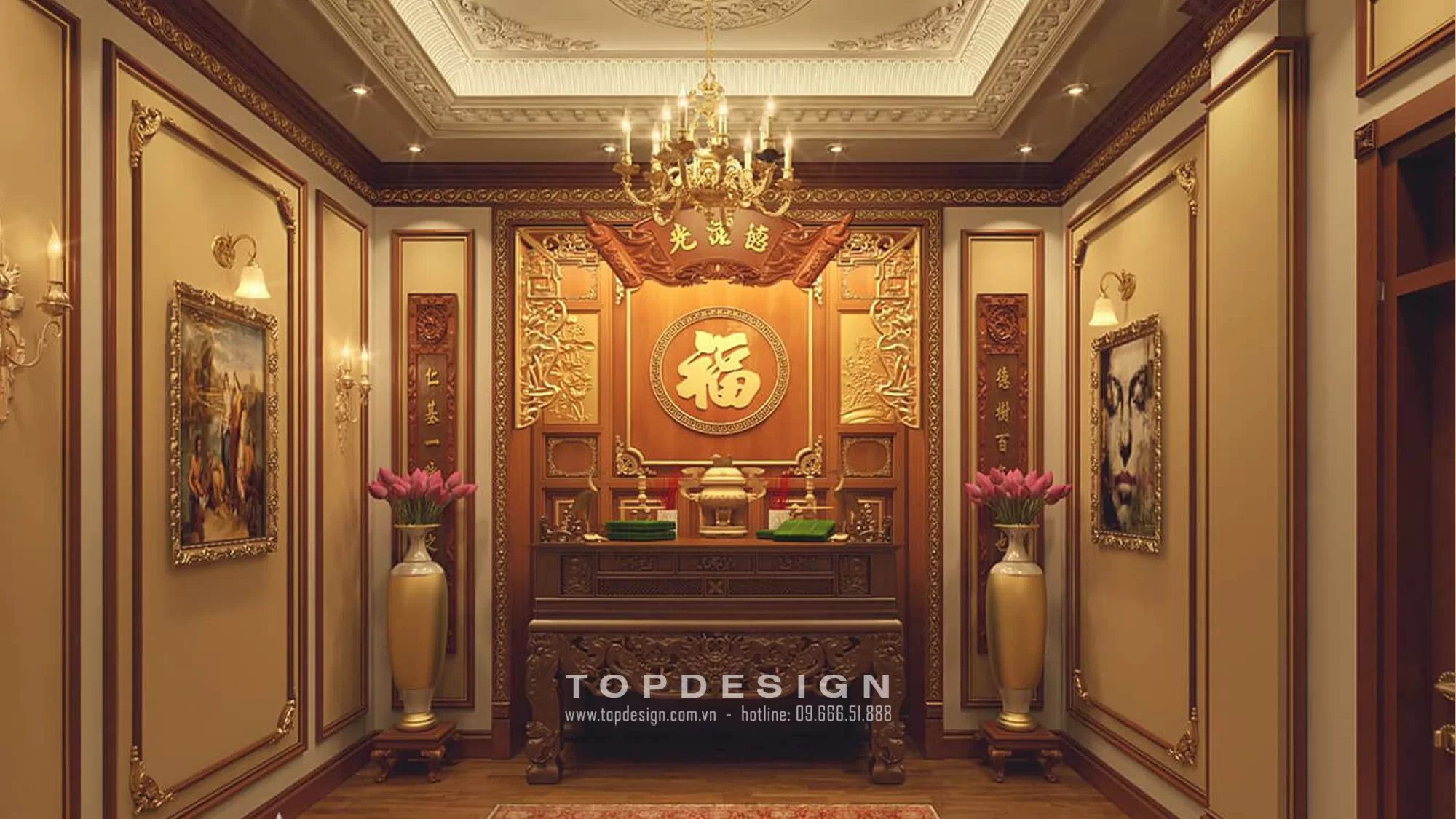 Thiết kế phòng thờ tân cổ điển - TOPDESIGN - 13
