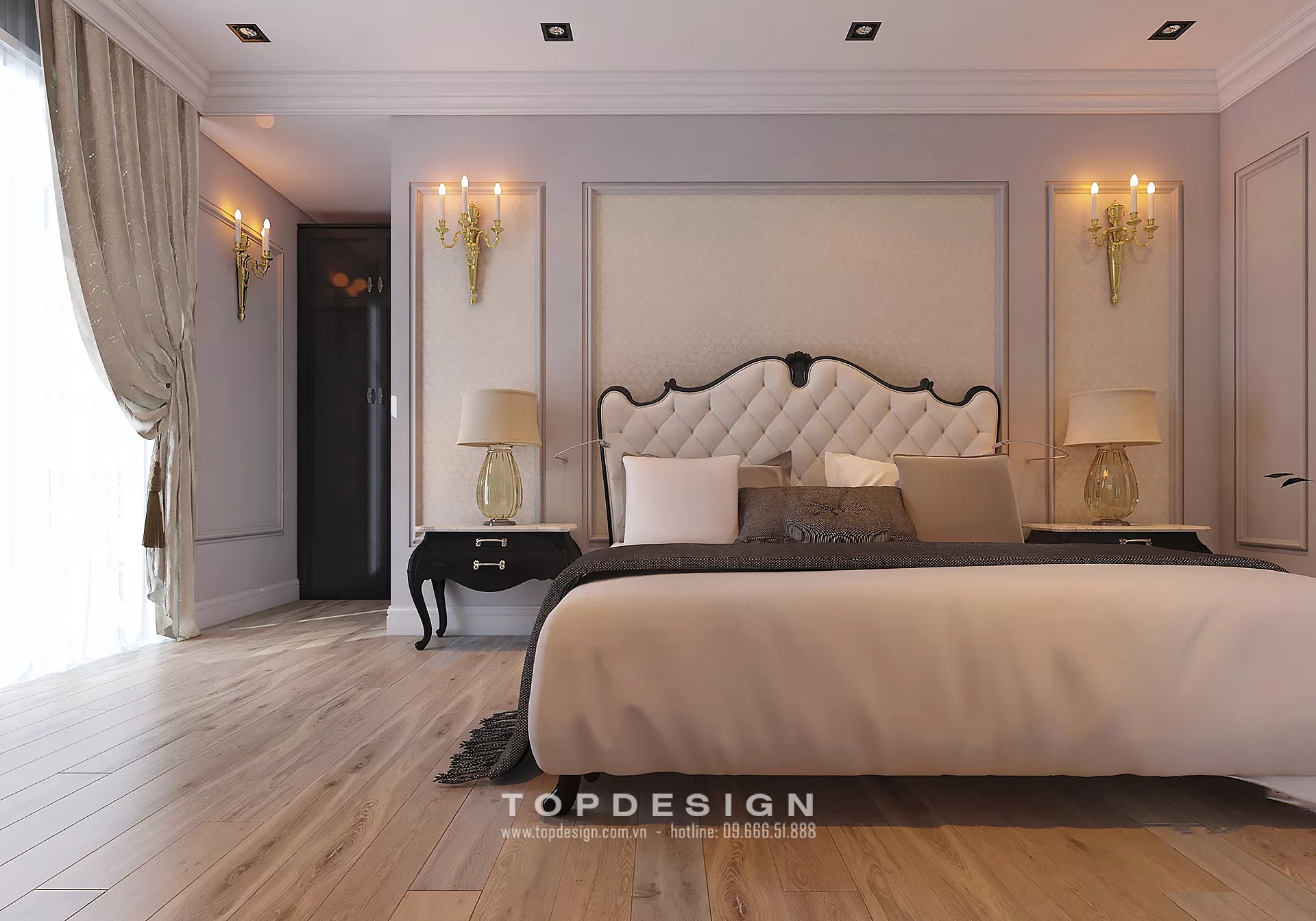 Thiết kế phòng ngủ tân cổ điển - TOPDESIGN - 23