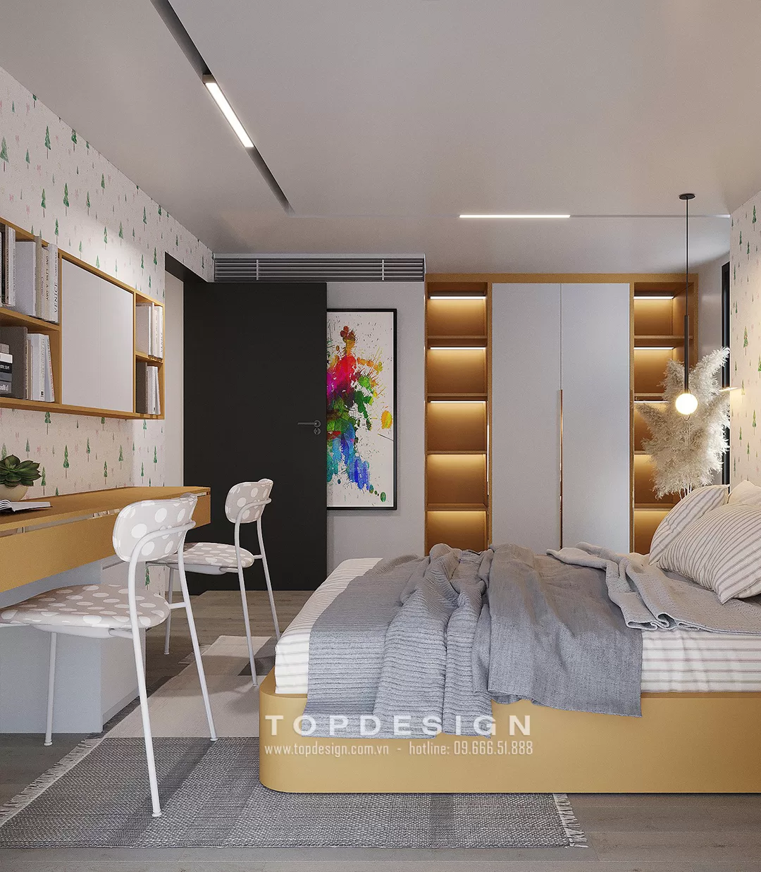 Mẫu thiết kế nội thất phòng ngủ đẹp - TOPDESIGN 11