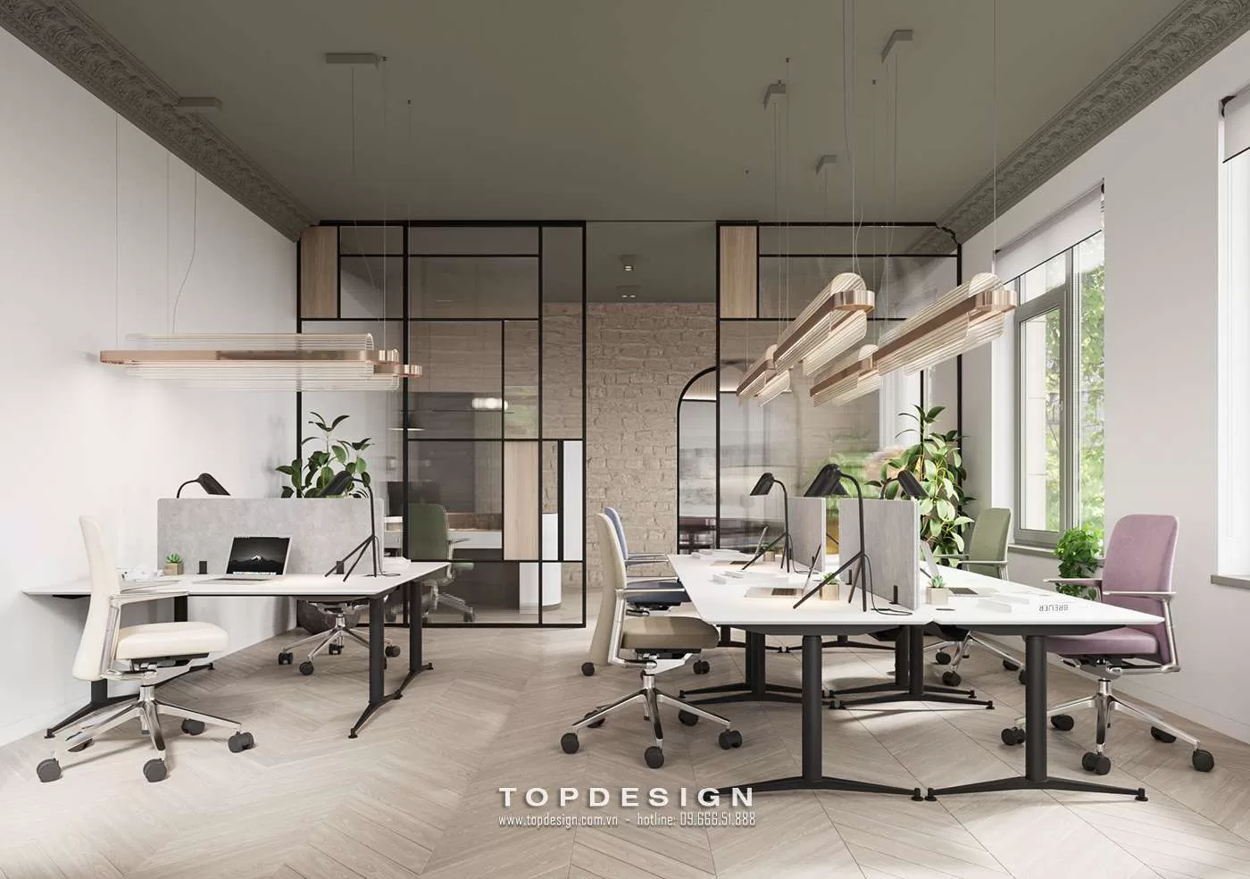 Thiết kế văn phòng 100 m2 - TOPDESIGN - 6