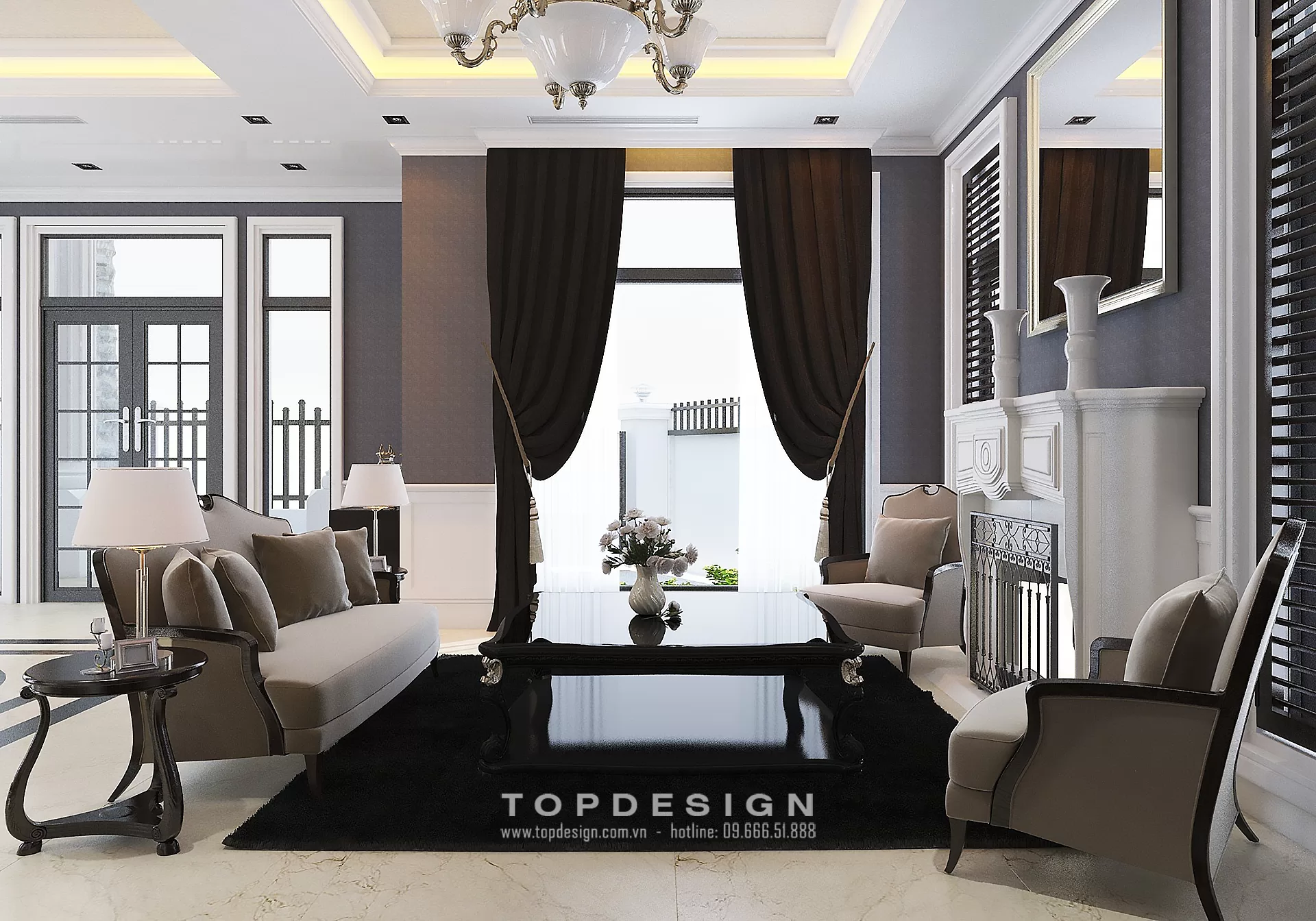 Mẫu phòng khách hiện đại - TOPDESIGN 17