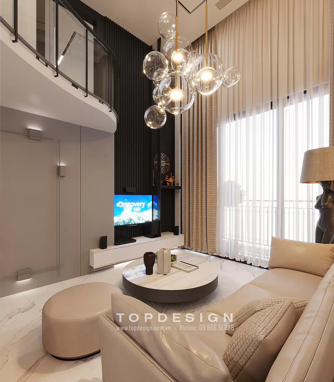  Thiết kế phòng khách biệt thự - TOPDESIGN 9