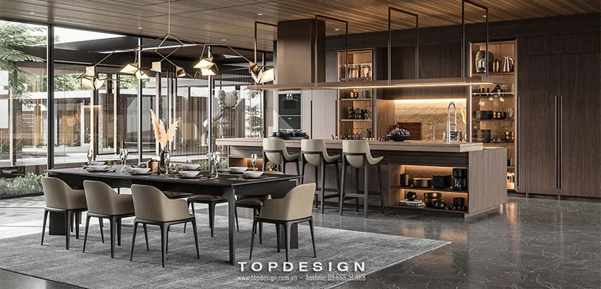 Thiết kế phòng bếp biệt thự - TOPDESIGN