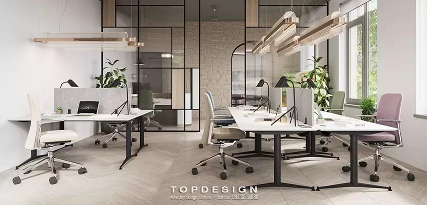 Mẫu phòng làm việc nhân viên đẹp - TOPDESIGN