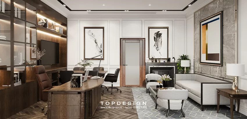 Mẫu thiết kế nội thất phòng lãnh đạo - TOPDESIGN