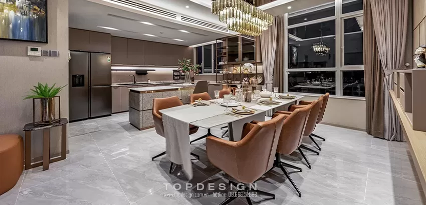 Thiết kế nội thất phòng ăn biệt thự đẹp - TOPDESIGN